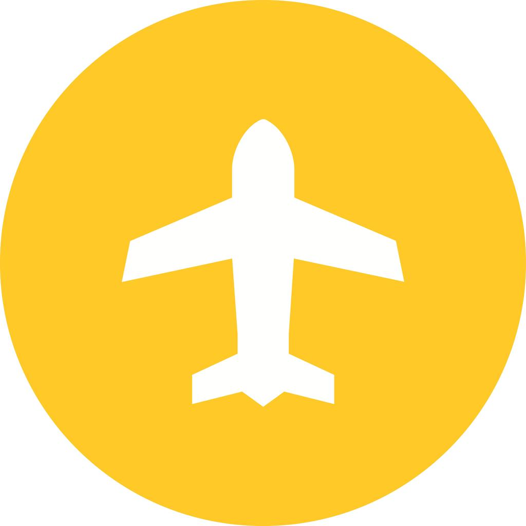 Airplane mode Flat Round Icon - IconBunny