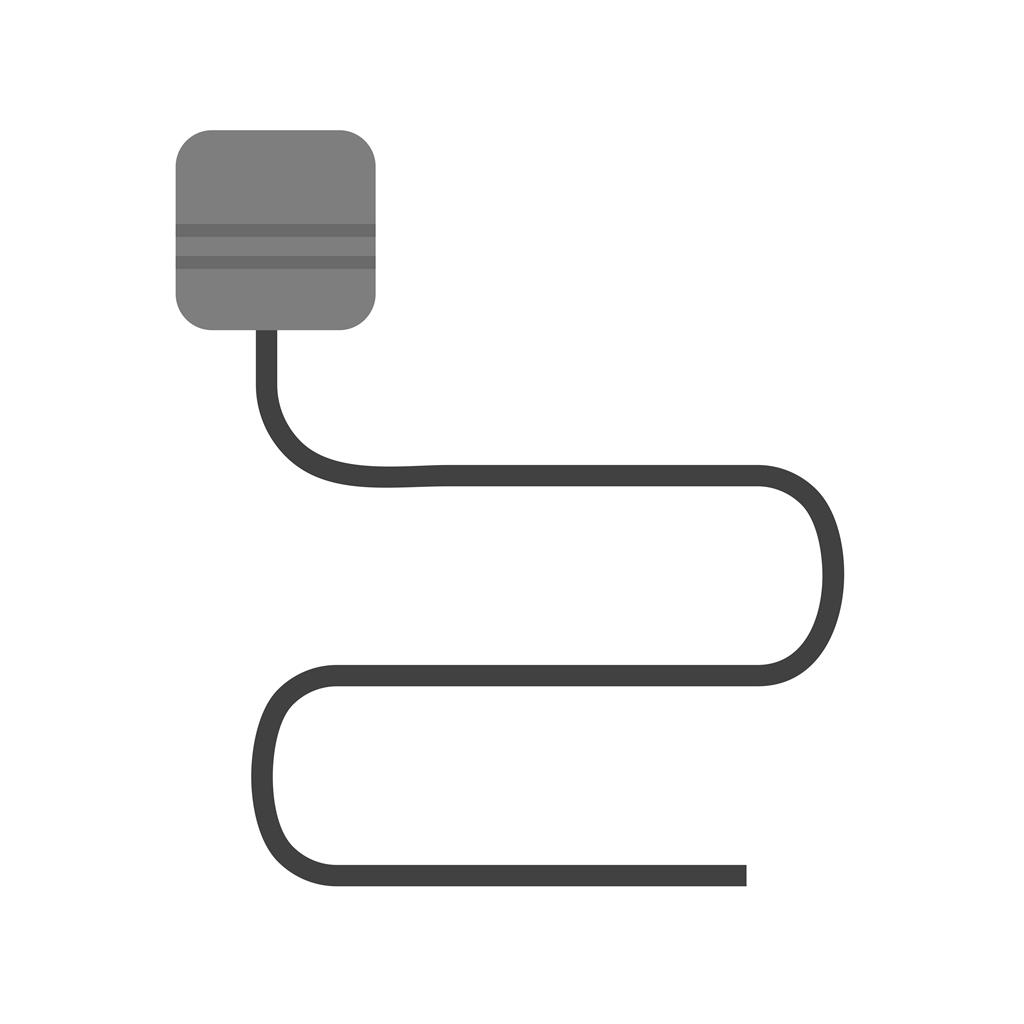 Cable Greyscale Icon - IconBunny