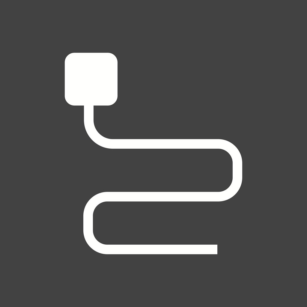 Cable Glyph Inverted Icon - IconBunny