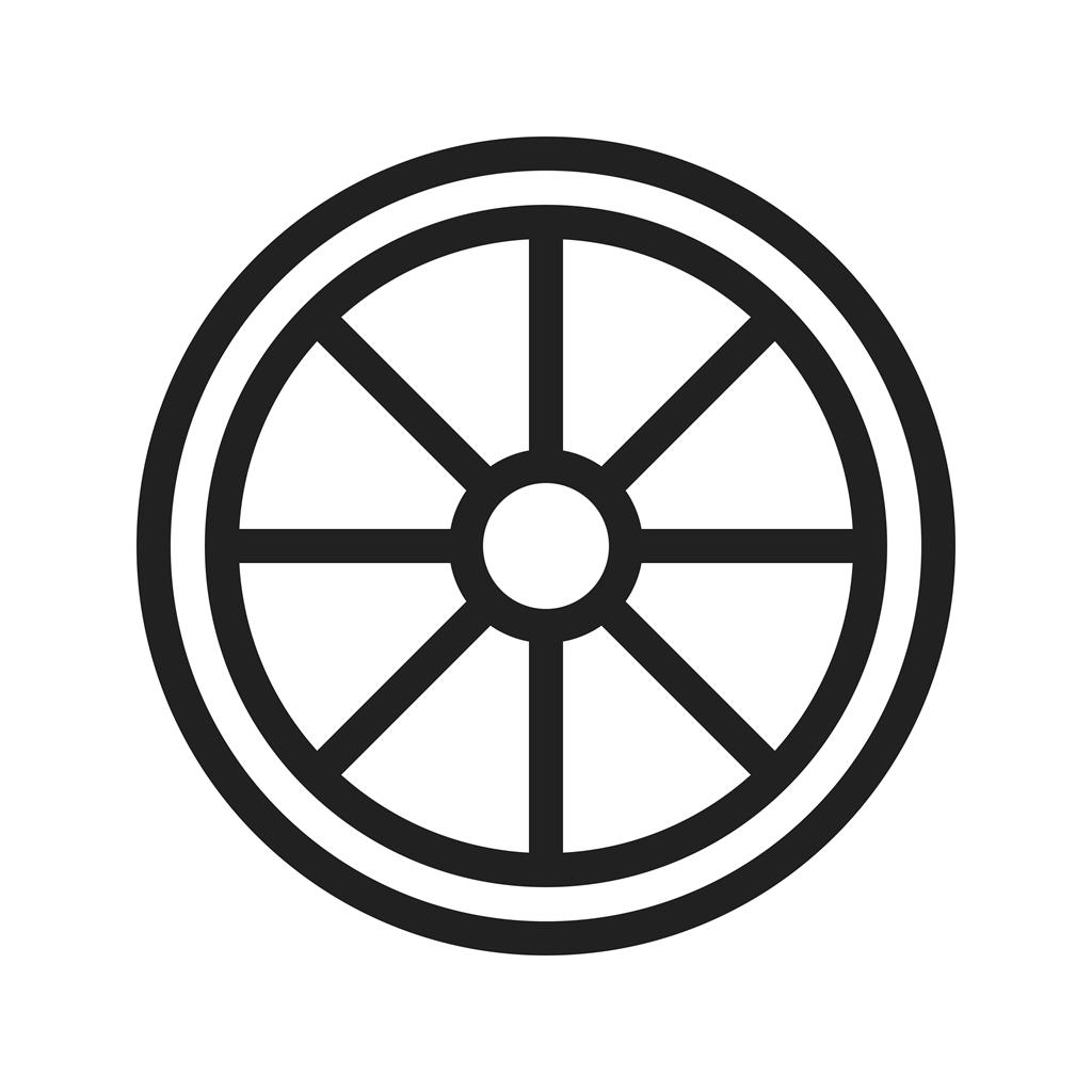 Wheel Line Icon - IconBunny