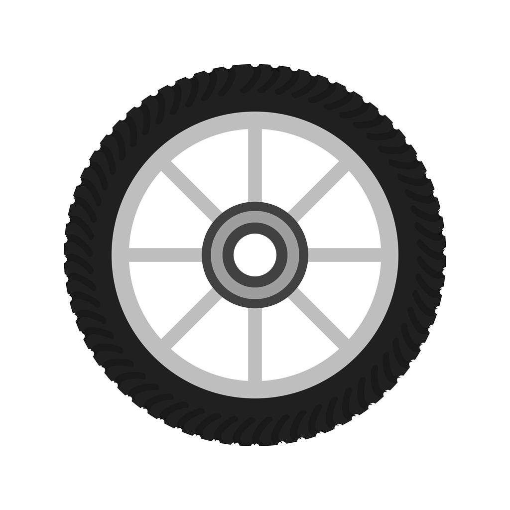 Wheel Greyscale Icon - IconBunny