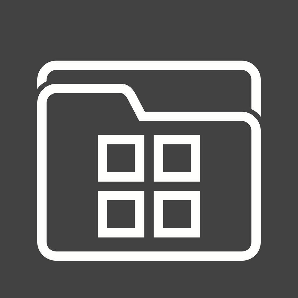 File Manager Line Inverted Icon - IconBunny