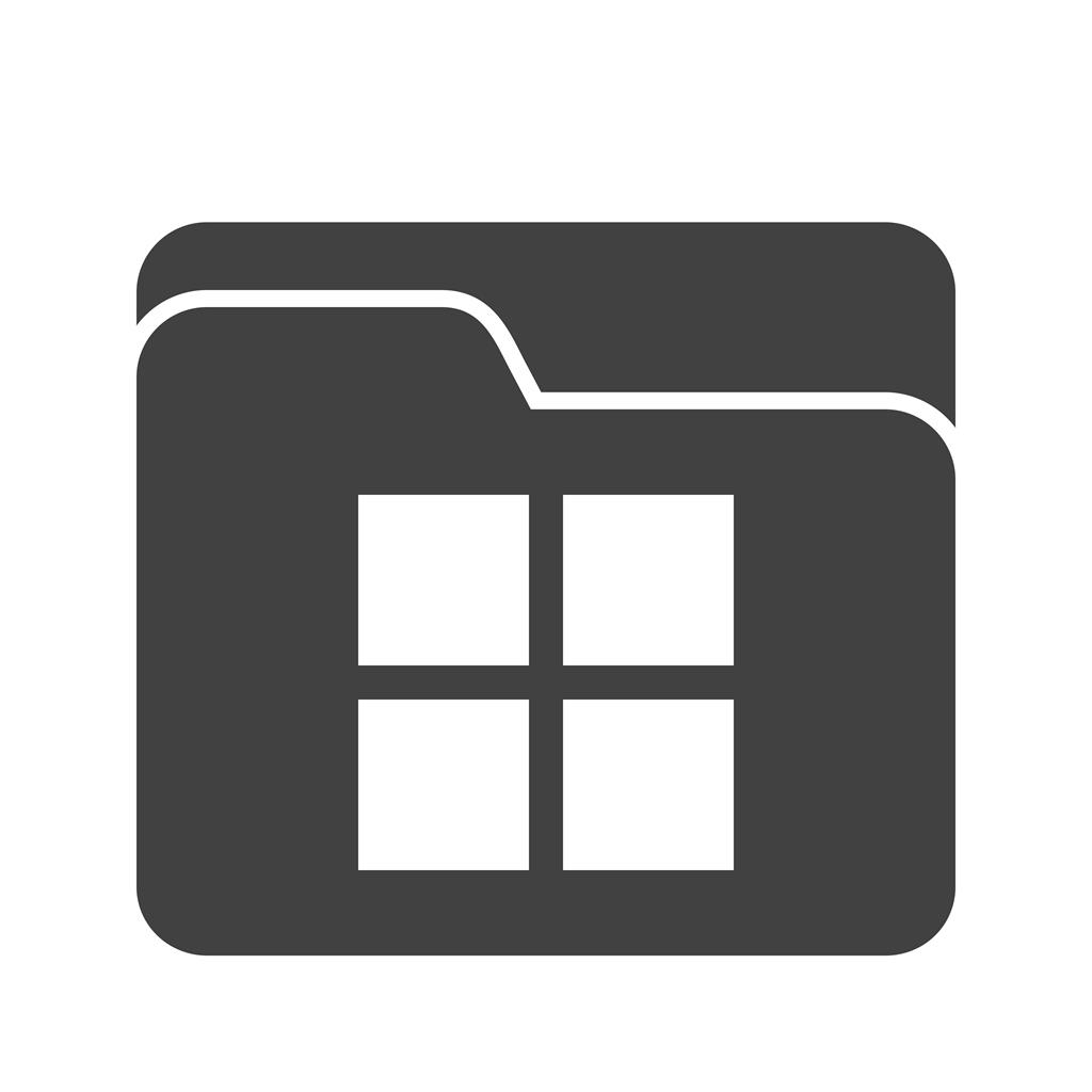 File Manager Glyph Icon - IconBunny