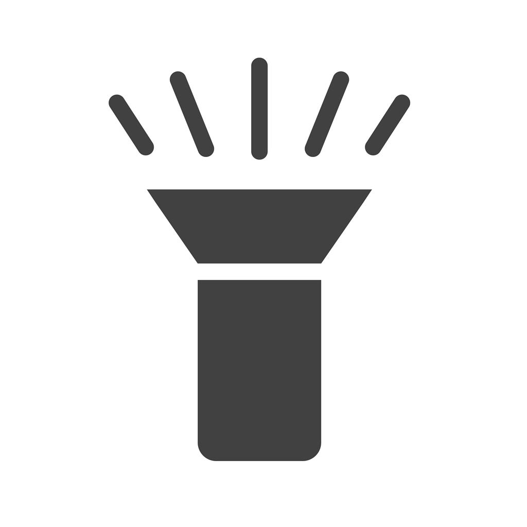 Flashlight Glyph Icon - IconBunny
