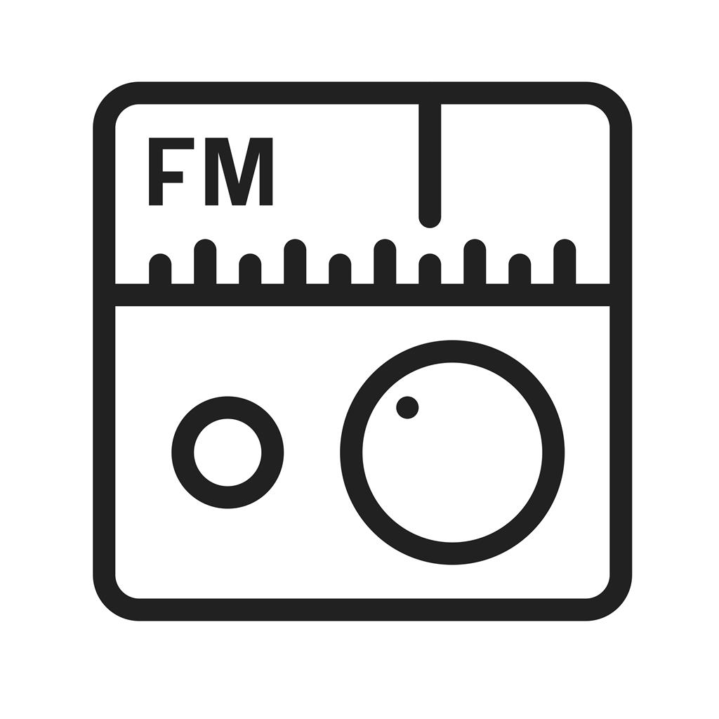 FM Radio Line Icon - IconBunny