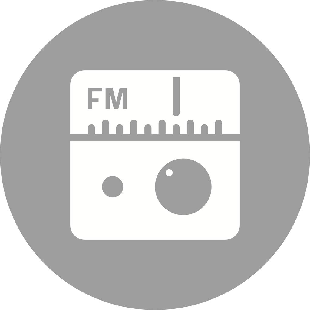 FM Radio Flat Round Icon - IconBunny