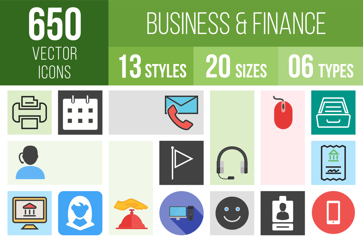 Business Icons Bundle - Overview - IconBunny