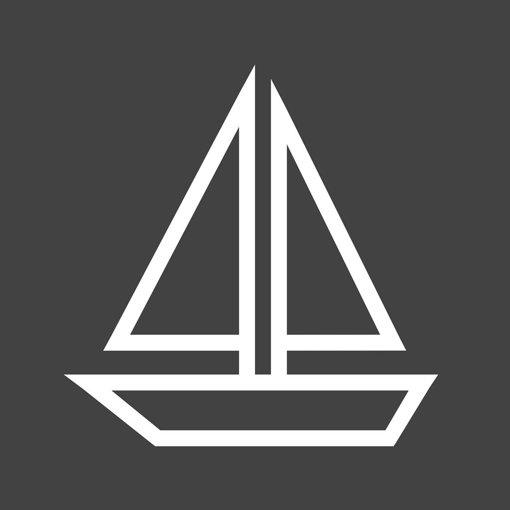 Ship Line Inverted Icon - IconBunny