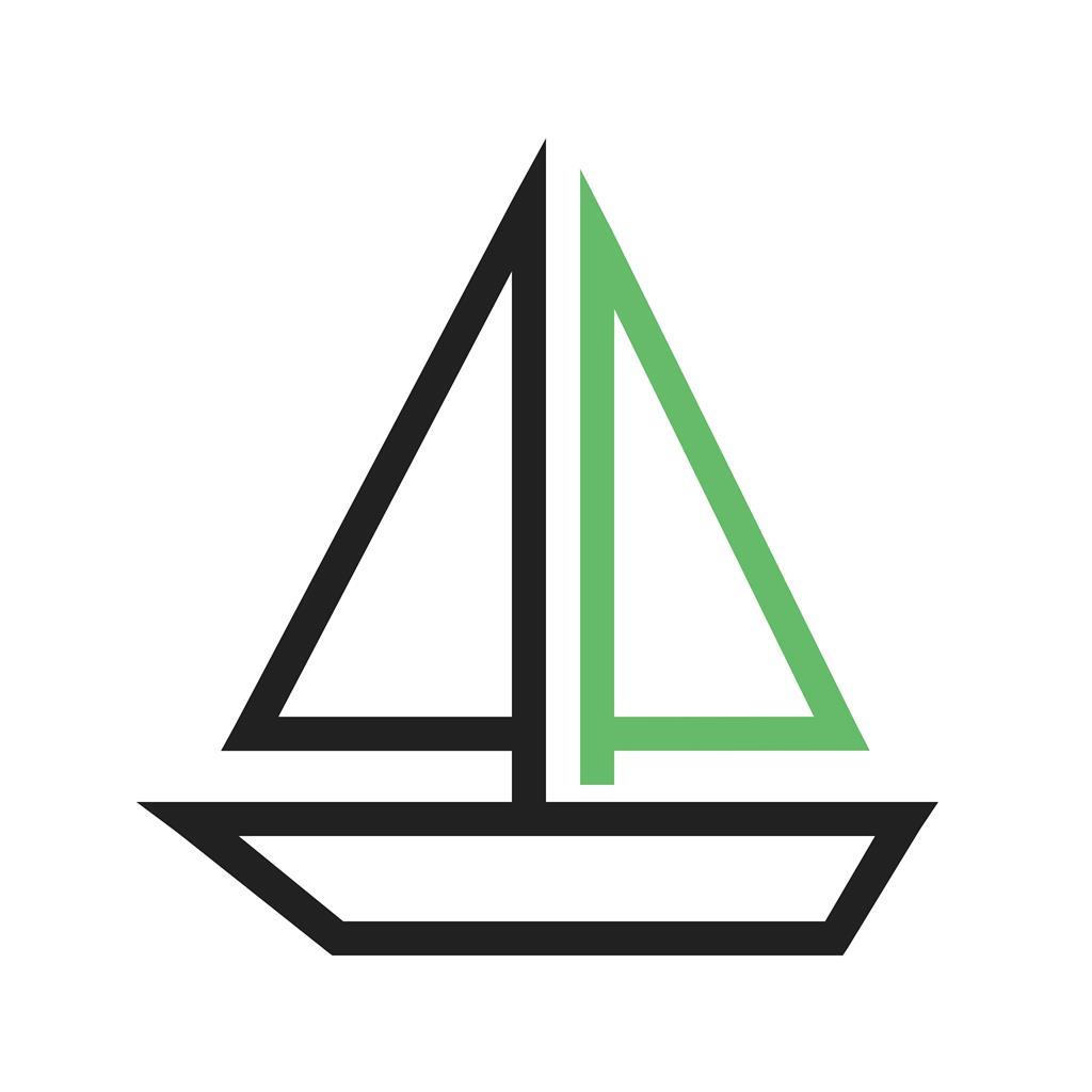 Ship Line Green Black Icon - IconBunny