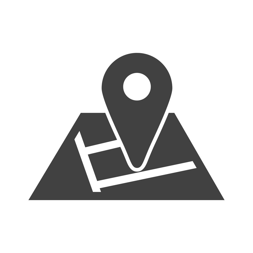 Maps II Glyph Icon - IconBunny