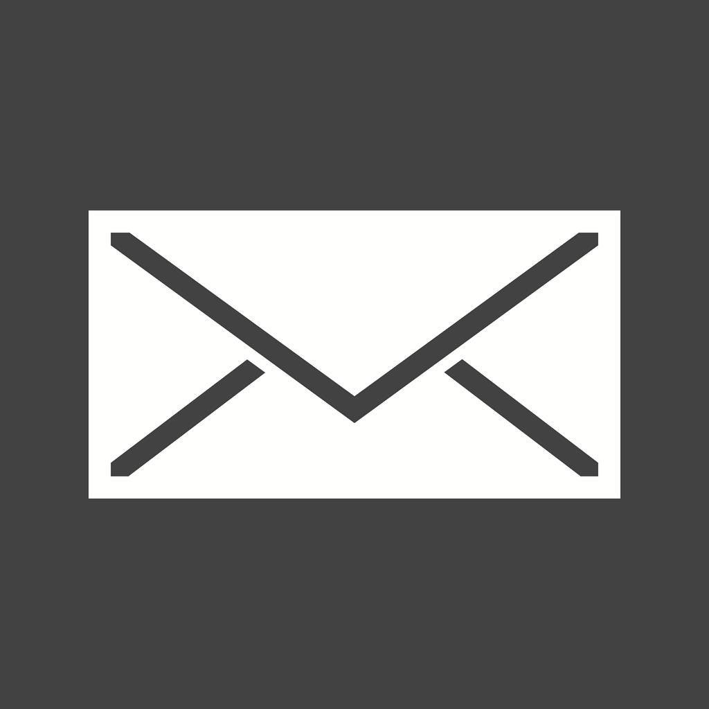 Messaging Glyph Inverted Icon - IconBunny