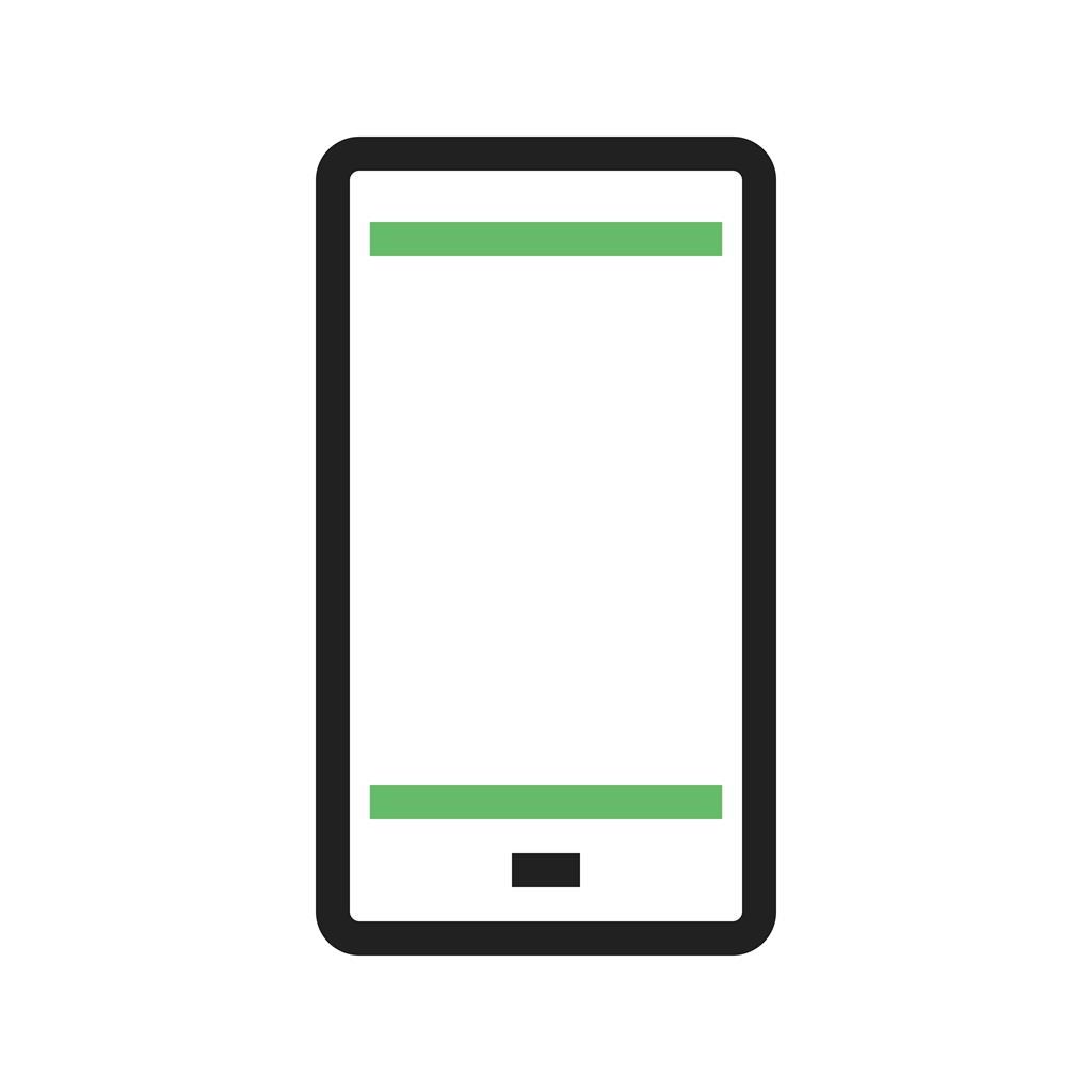 Phone II Line Green Black Icon - IconBunny