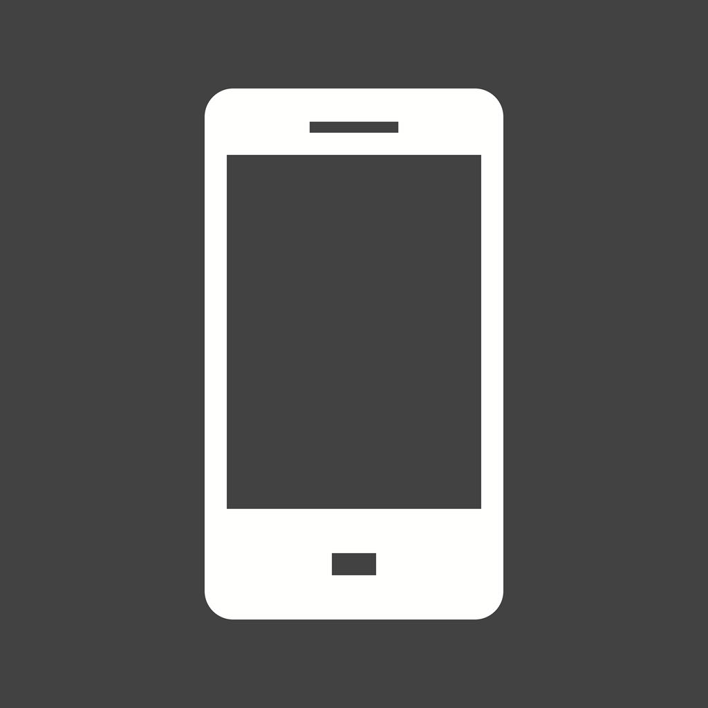 Phone II Glyph Inverted Icon - IconBunny