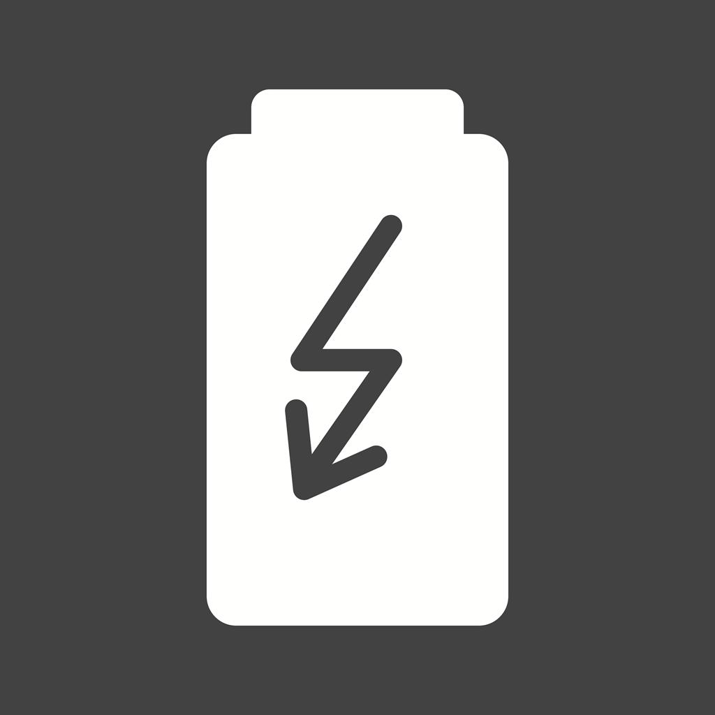 Power saving Glyph Inverted Icon - IconBunny