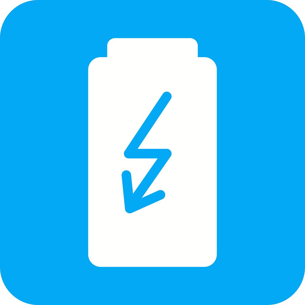 Power saving Flat Round Corner Icon - IconBunny