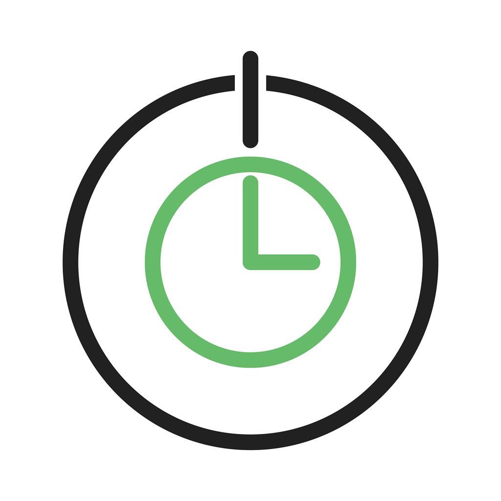 Scheduled power on & off Line Green Black Icon - IconBunny