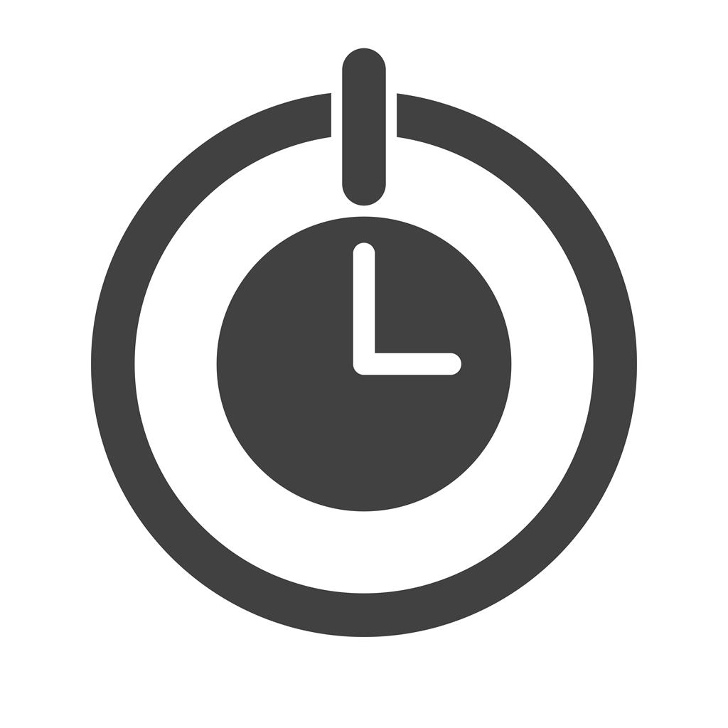 Scheduled power on & off Glyph Icon - IconBunny