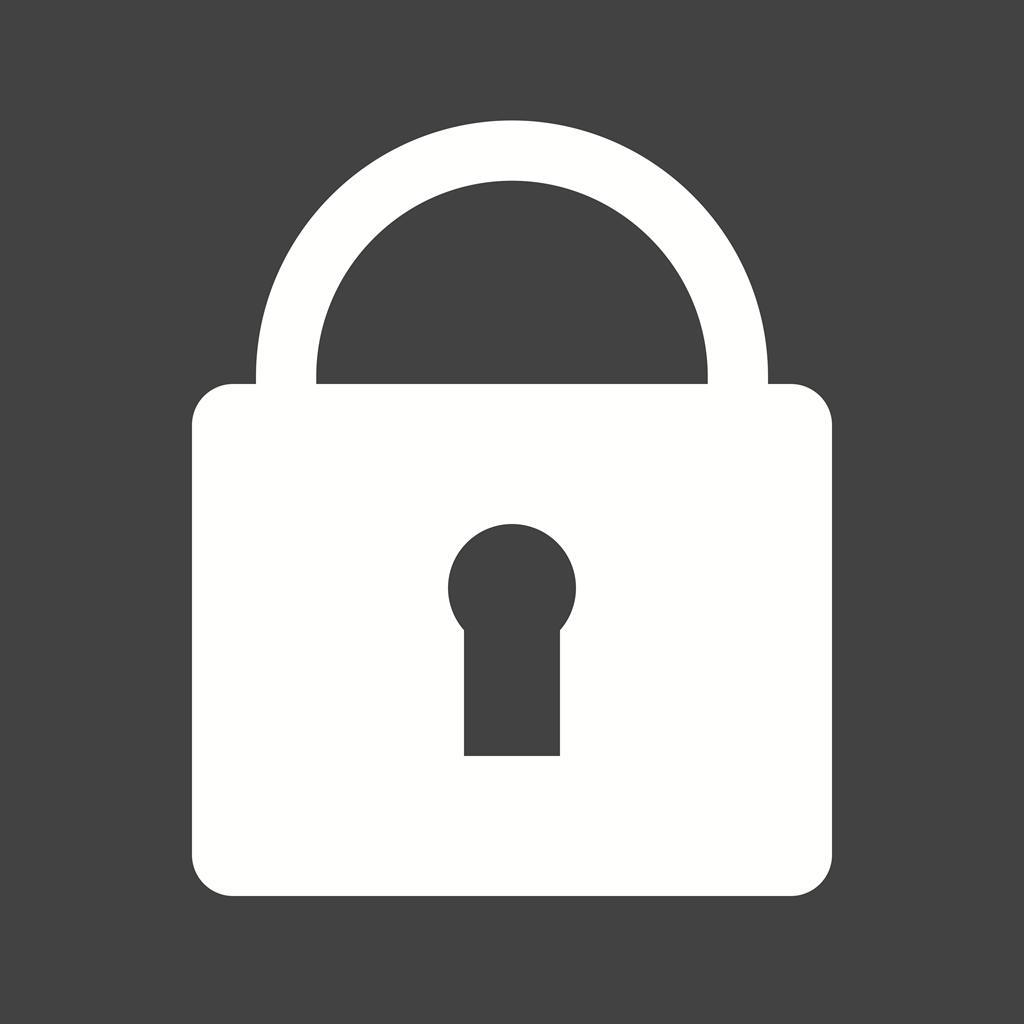 Security Glyph Inverted Icon - IconBunny