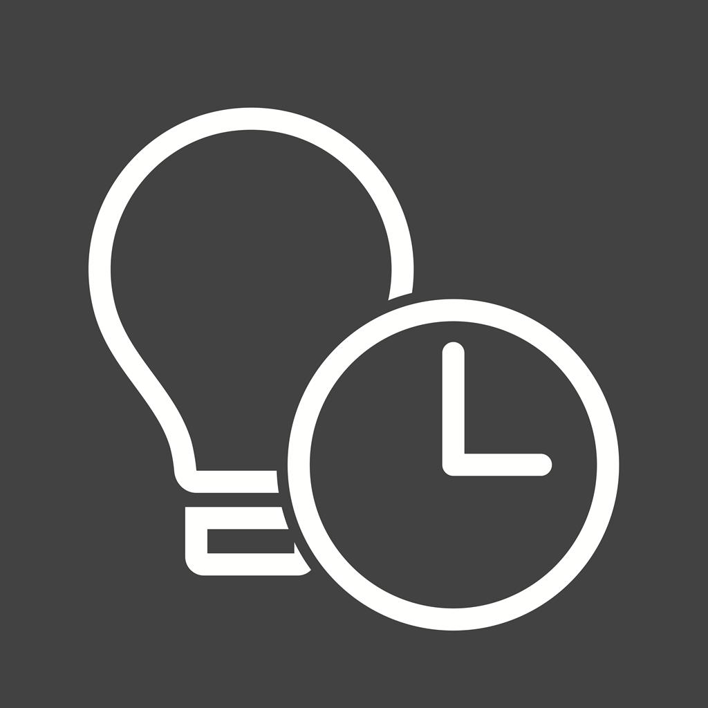 Timeout Line Inverted Icon - IconBunny