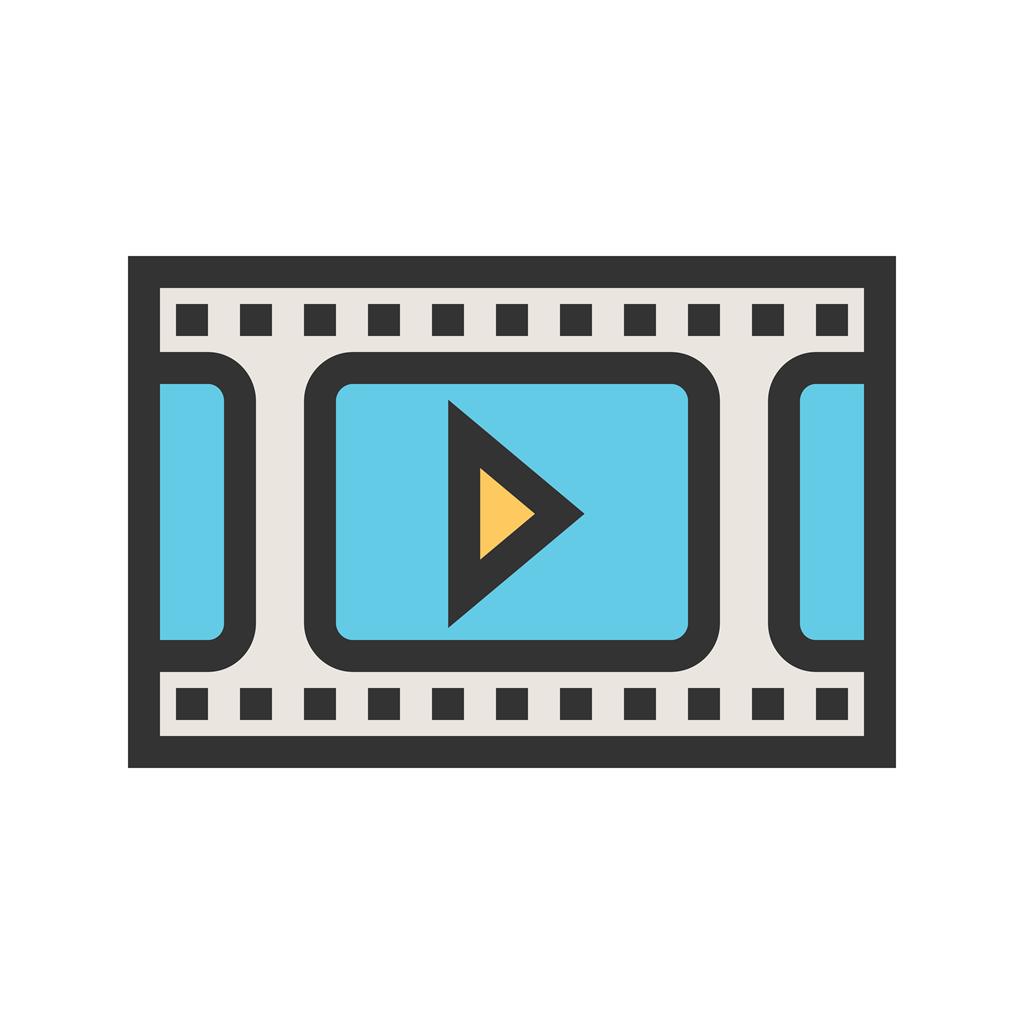 Video player Line Filled Icon - IconBunny