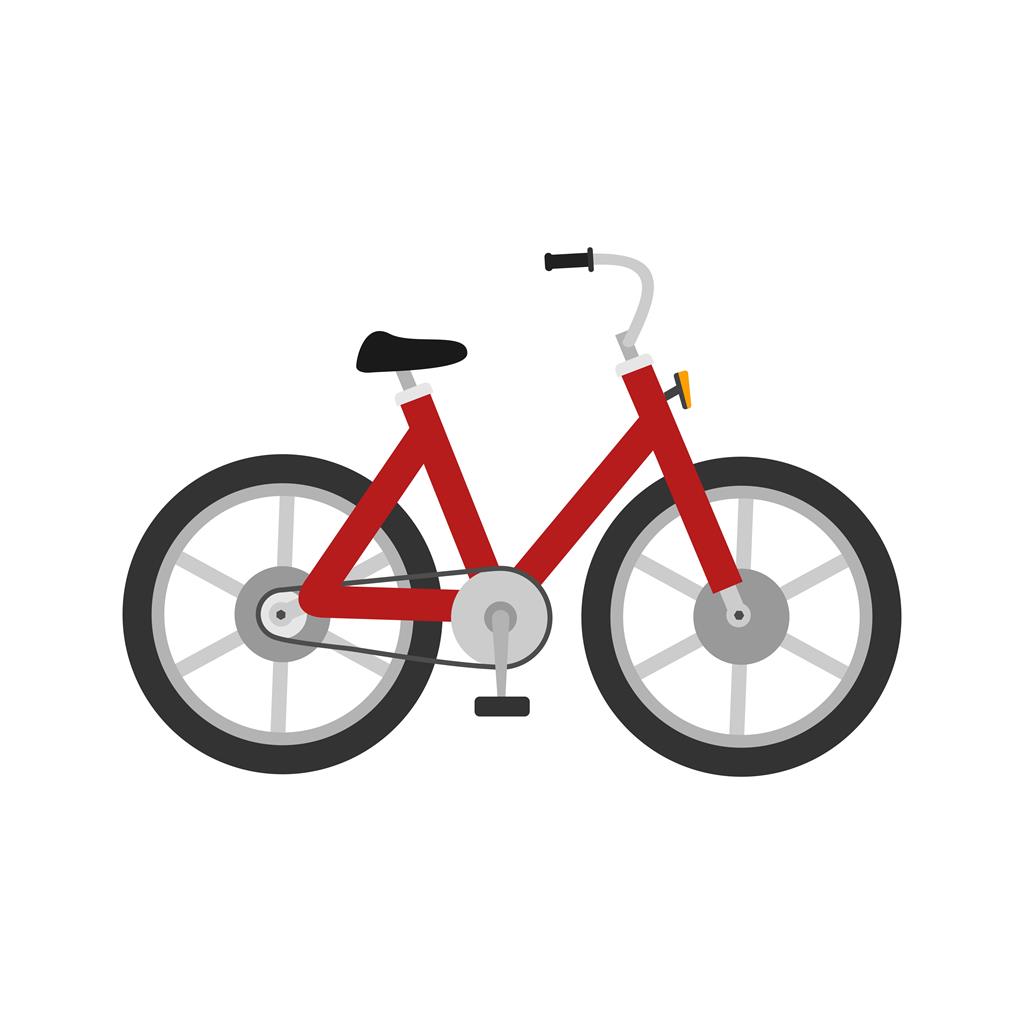 Bicycle Flat Multicolor Icon - IconBunny