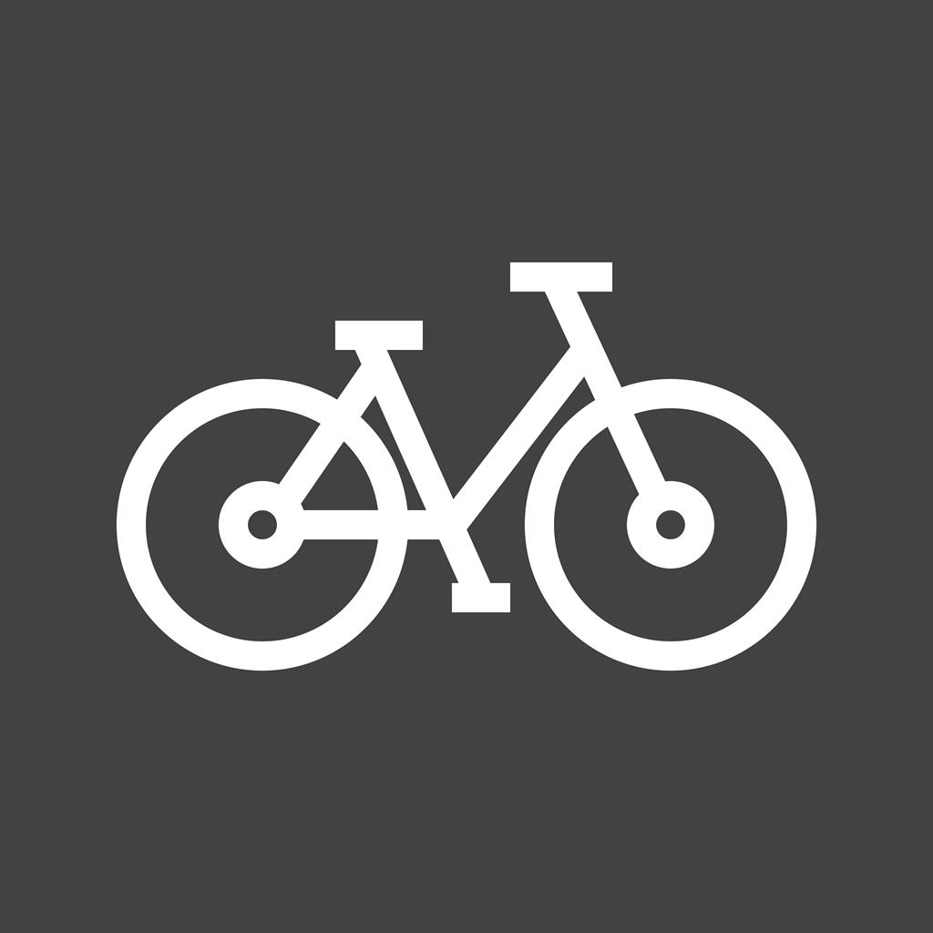 Bicycle Line Inverted Icon - IconBunny