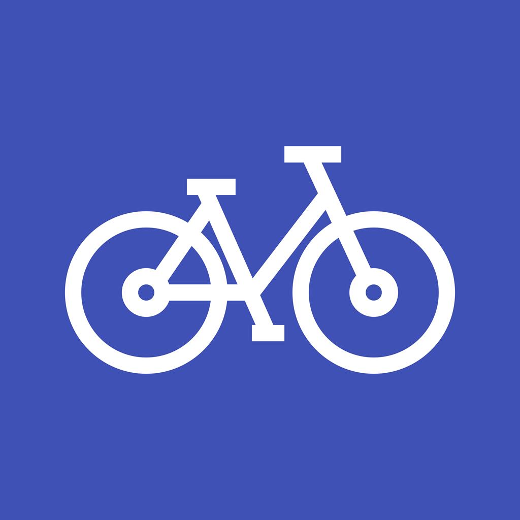 Bicycle Line Multicolor B/G Icon - IconBunny