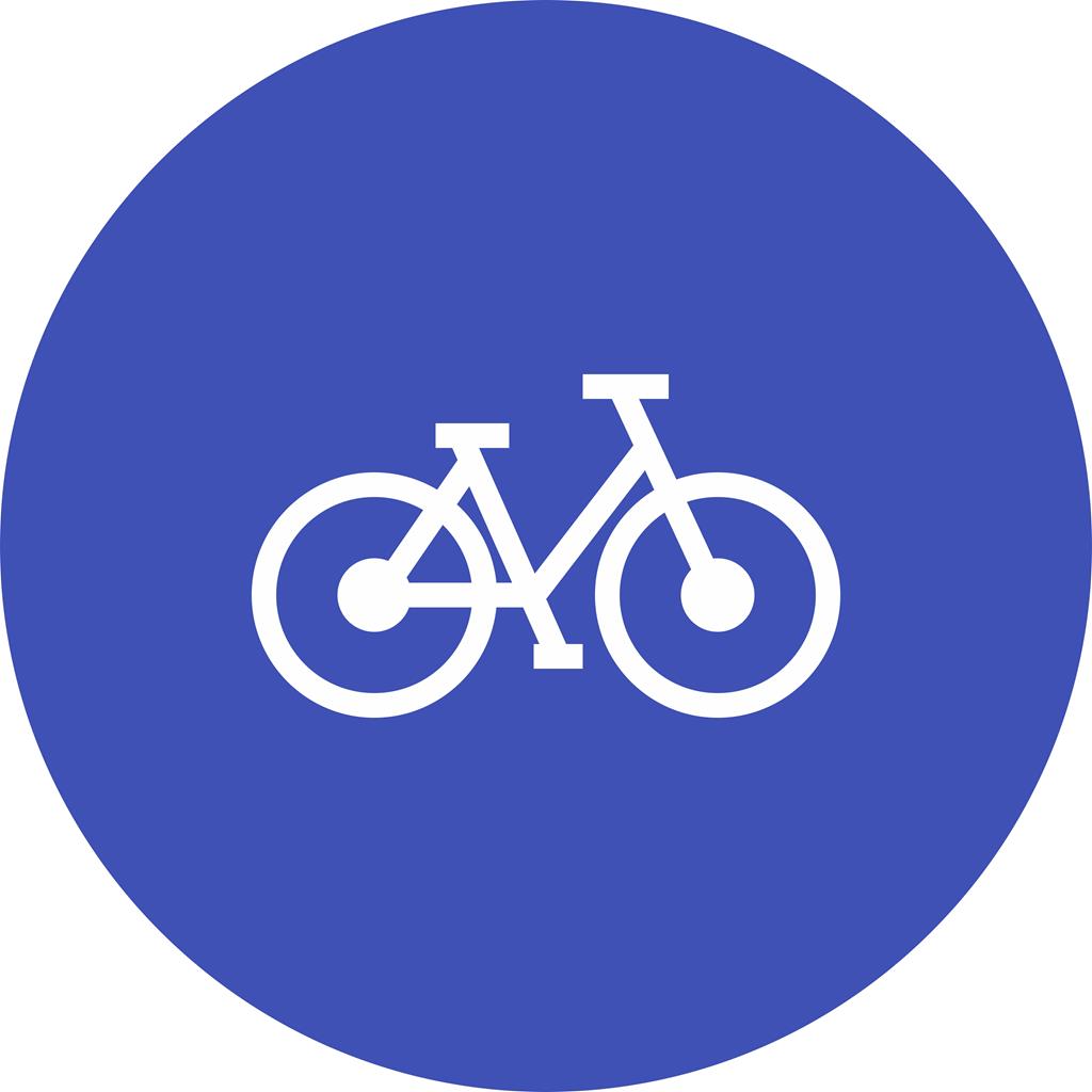 Bicycle Flat Round Icon - IconBunny
