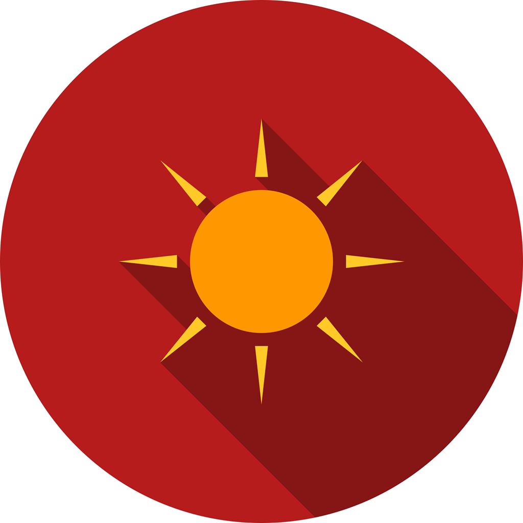 Sunny Flat Shadowed Icon - IconBunny