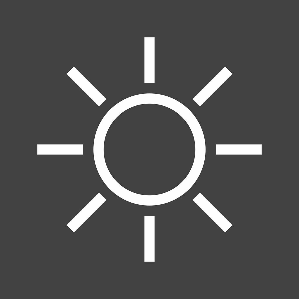 Sunny Line Inverted Icon - IconBunny