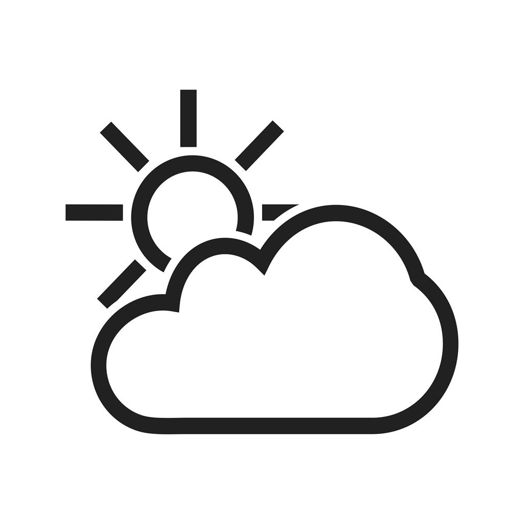 Partly Cloudy I Line Icon - IconBunny