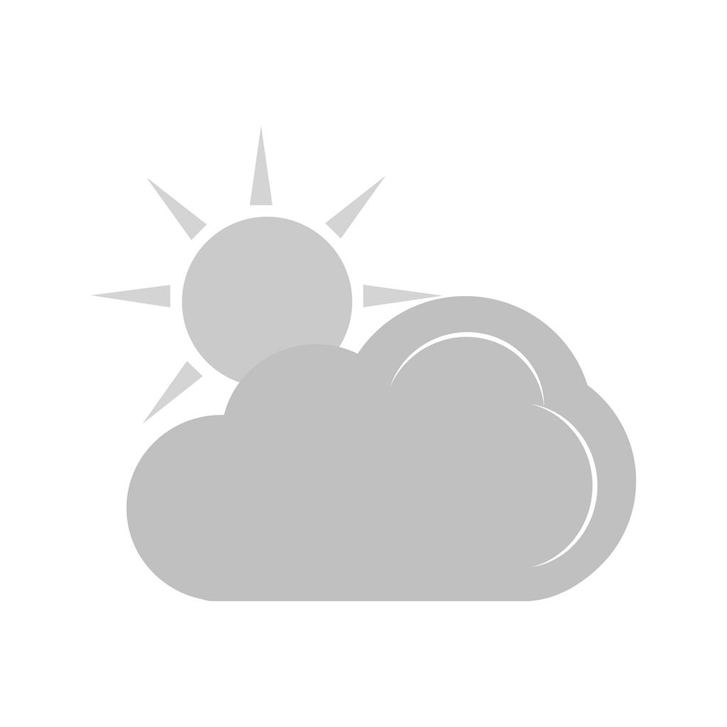 Partly Cloudy I Greyscale Icon - IconBunny