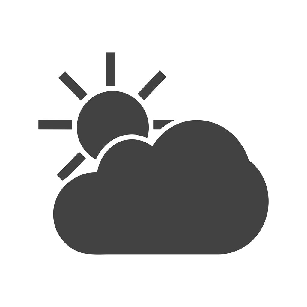 Partly Cloudy I Glyph Icon - IconBunny