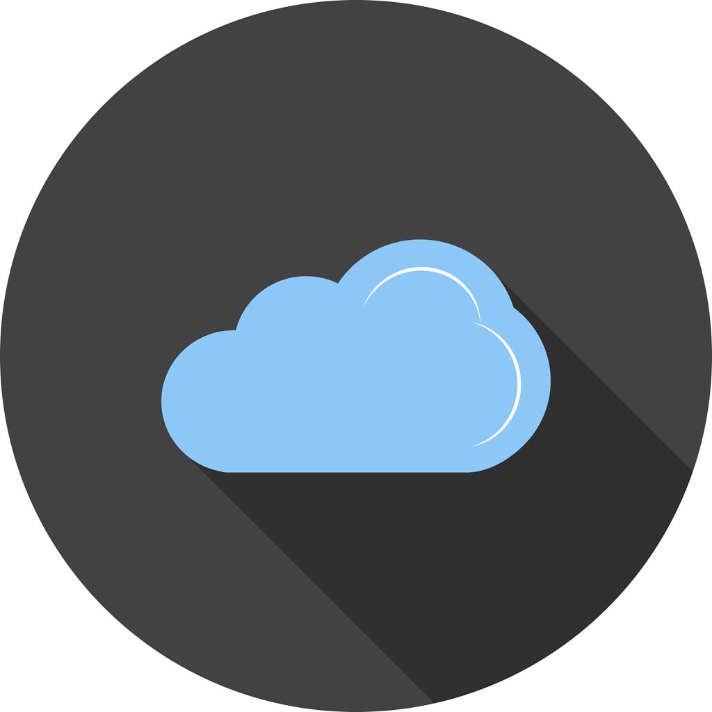 Cloudy I Flat Shadowed Icon - IconBunny