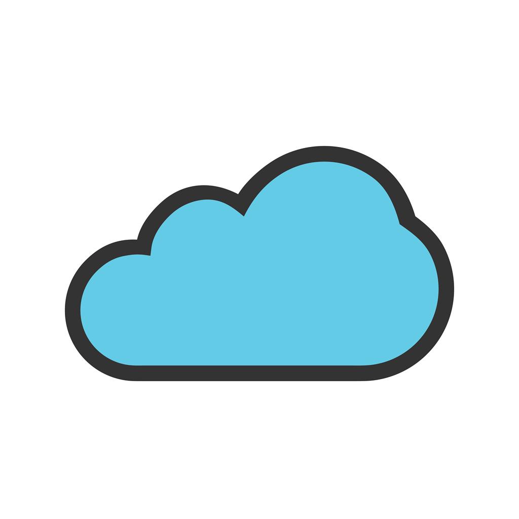 Cloudy I Line Filled Icon - IconBunny