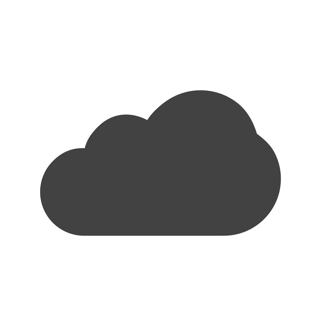 Cloudy I Glyph Icon - IconBunny
