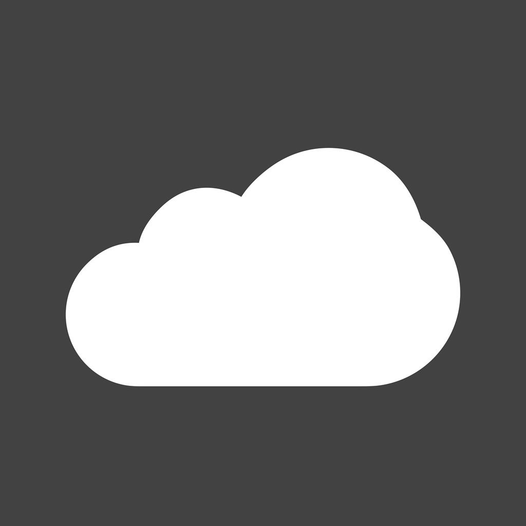 Cloudy I Glyph Inverted Icon - IconBunny