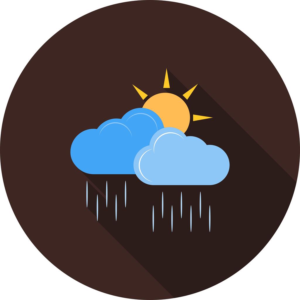 Sunny and Rainy I Flat Shadowed Icon - IconBunny