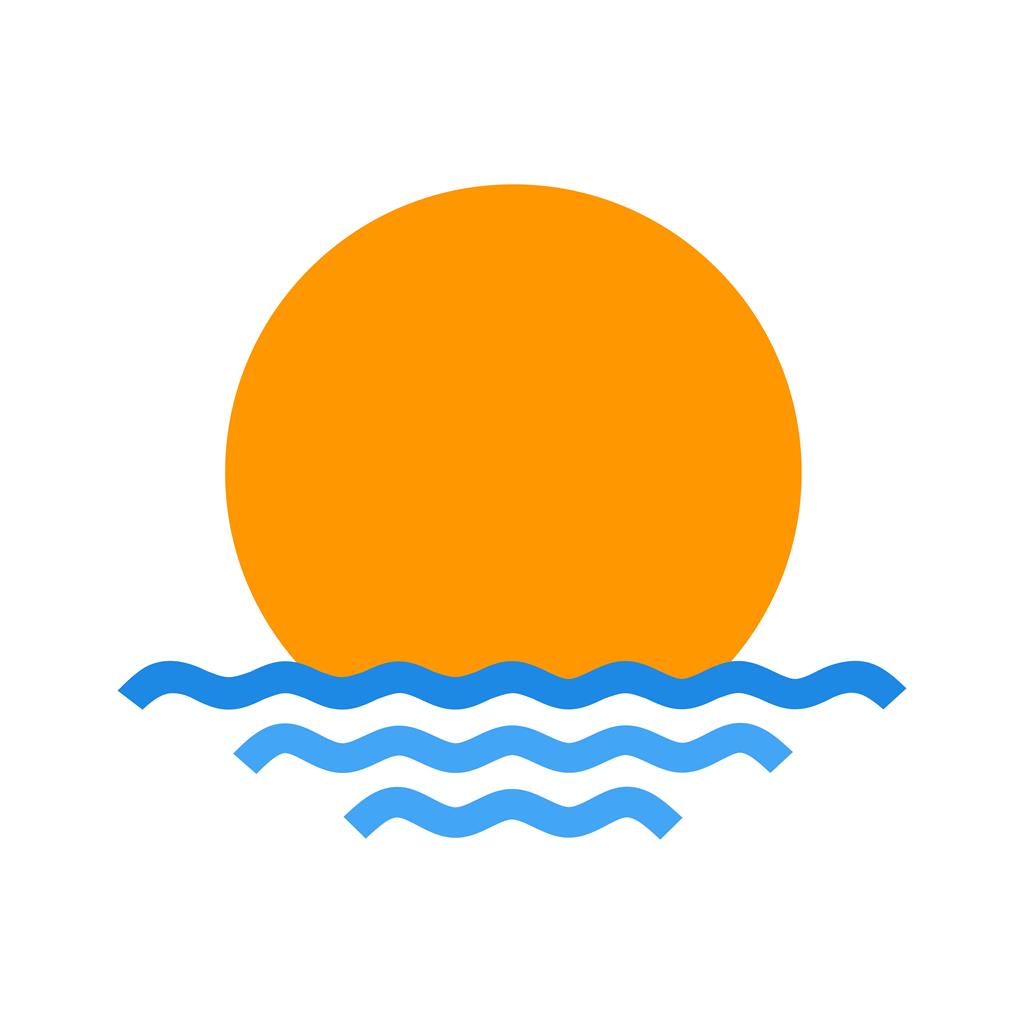 Sunset Flat Multicolor Icon - IconBunny