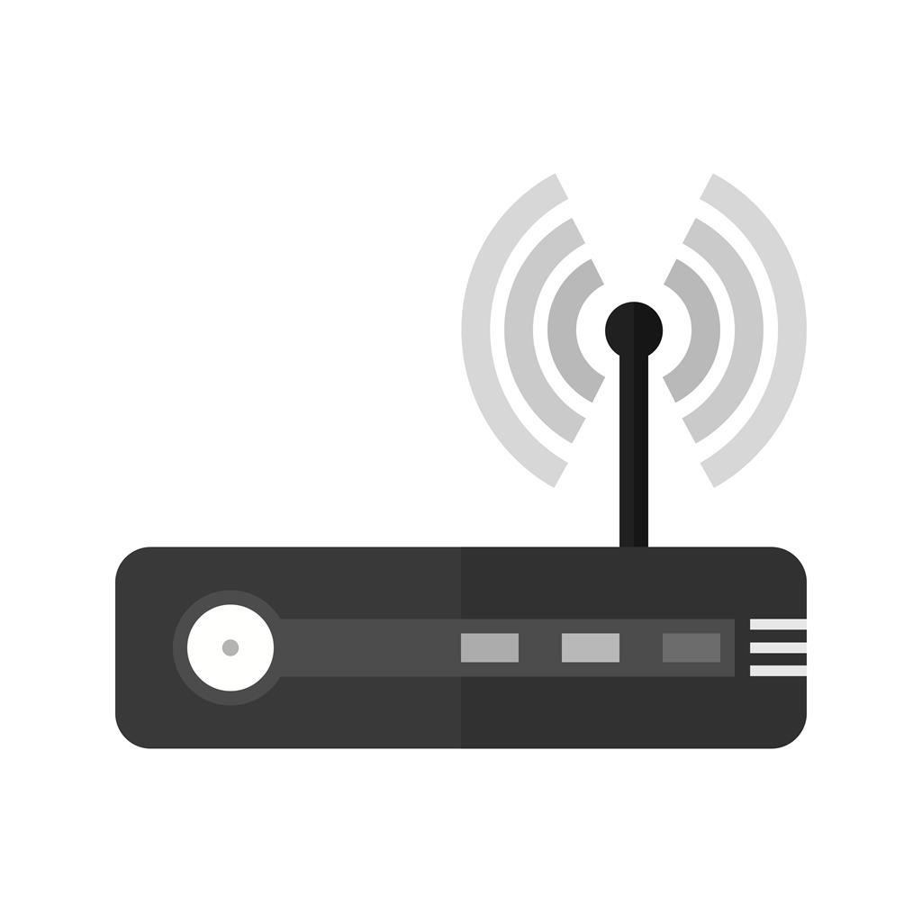 Router Greyscale Icon - IconBunny