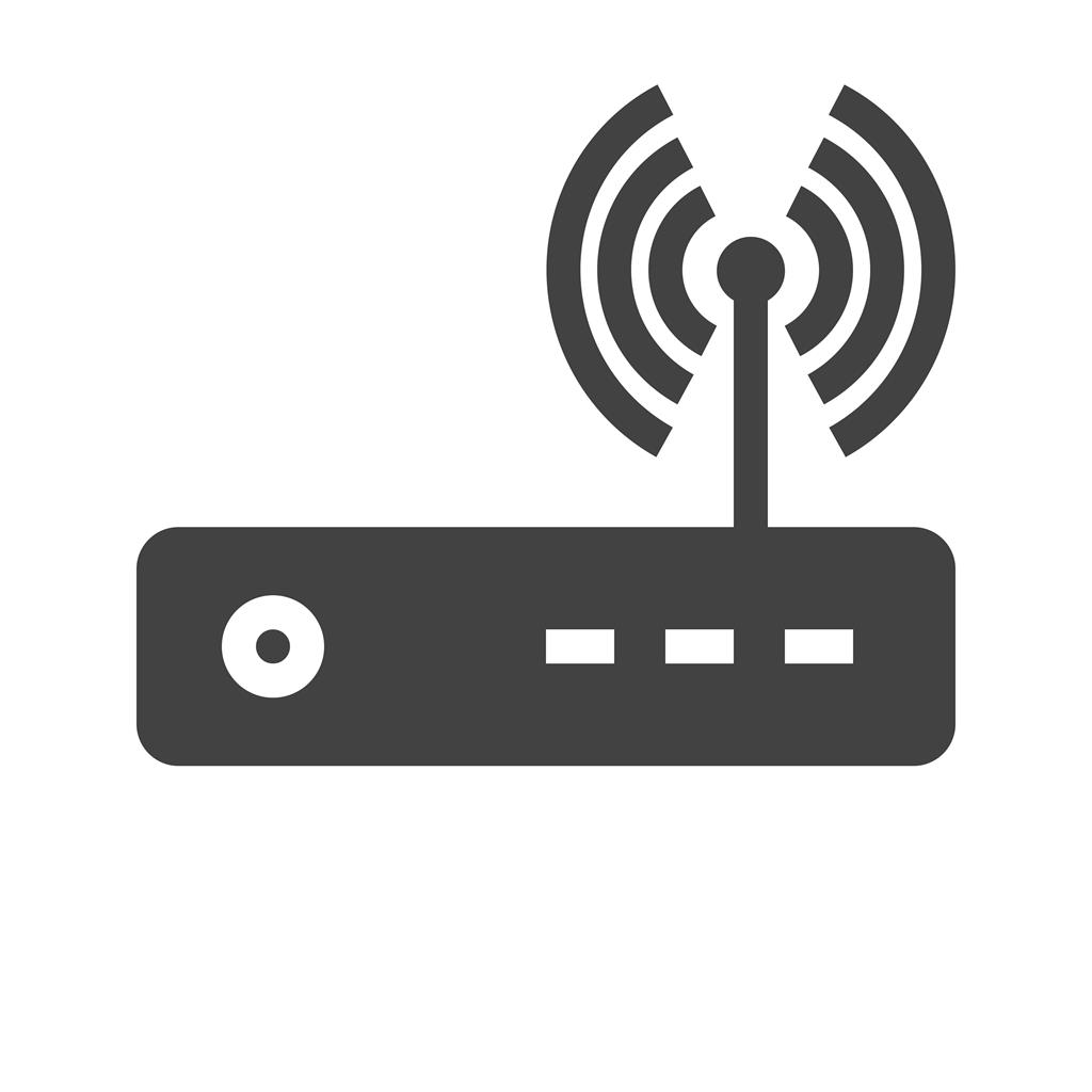 Router Glyph Icon - IconBunny