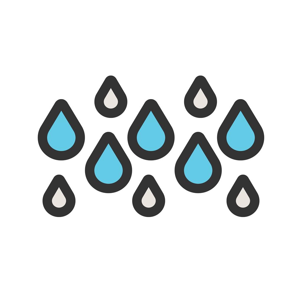 Rainy Line Filled Icon - IconBunny