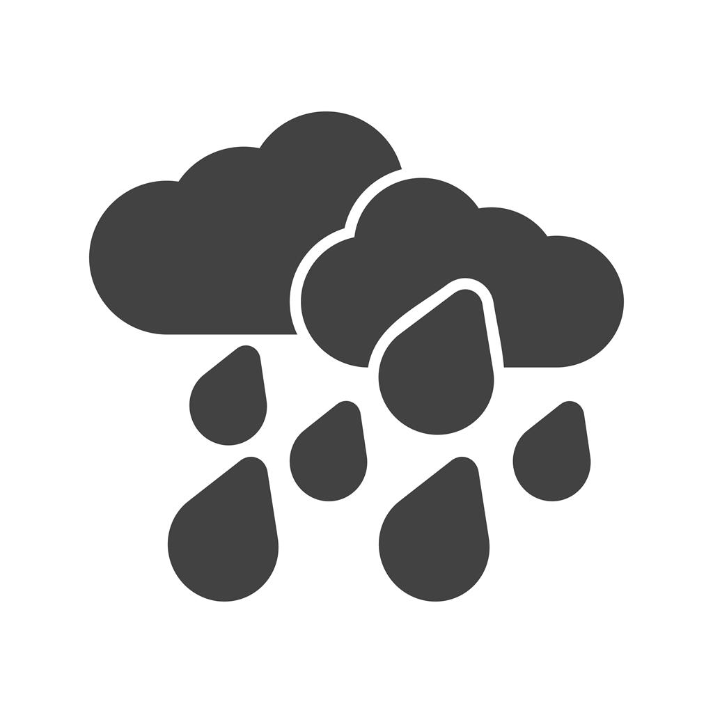 Heavy Rain Glyph Icon - IconBunny