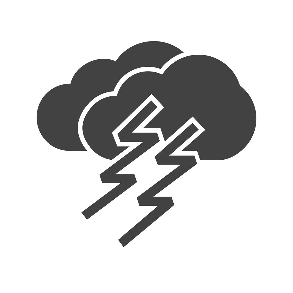 Lightning Glyph Icon - IconBunny