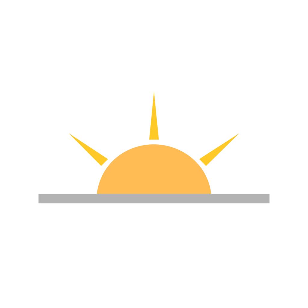 Sunrise Flat Multicolor Icon - IconBunny