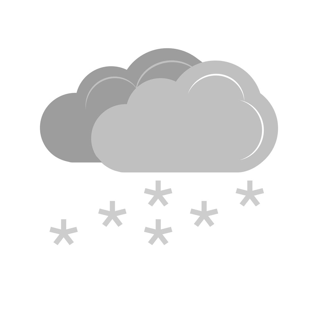 Light Snowing Greyscale Icon - IconBunny