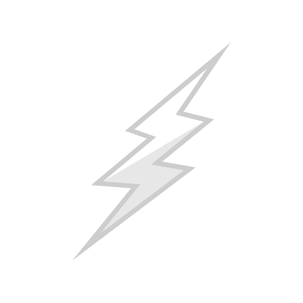 Lightning bolt Greyscale Icon - IconBunny
