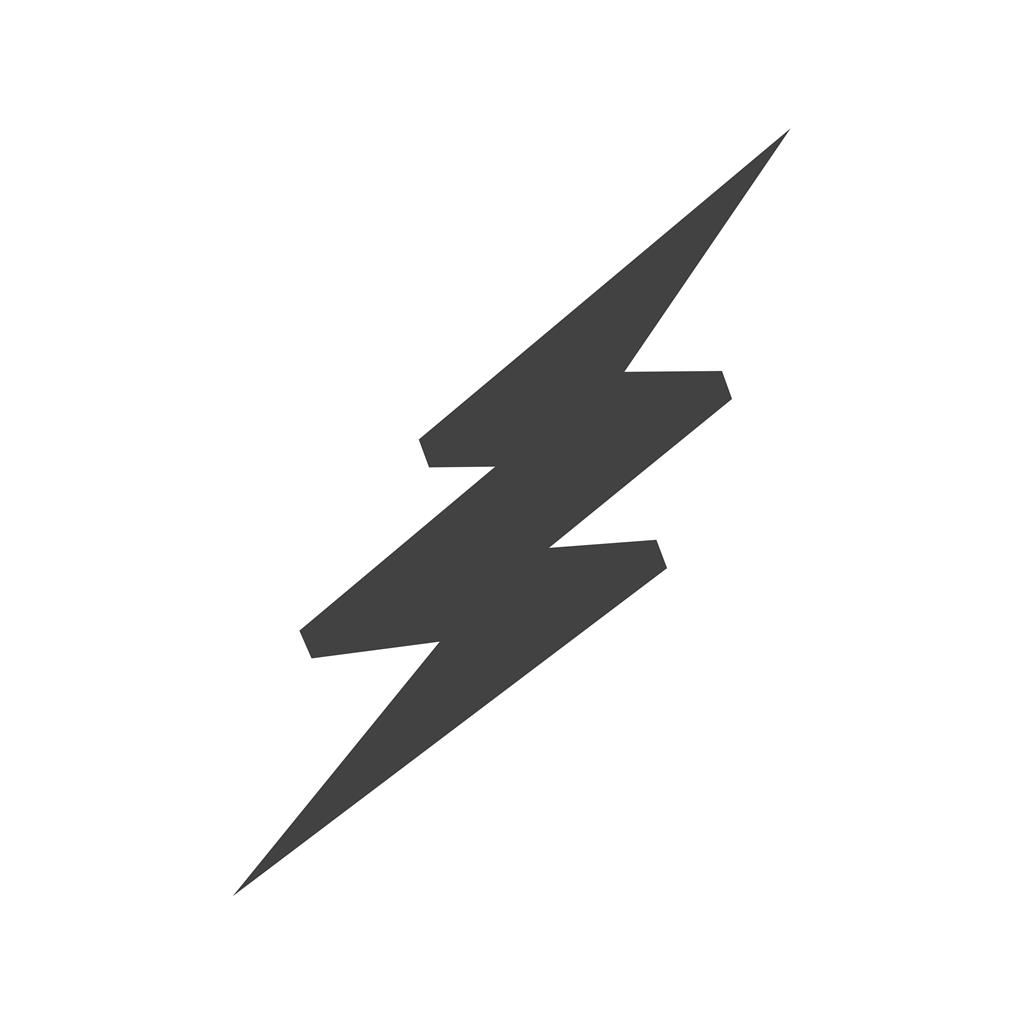 Lightning bolt Glyph Icon - IconBunny