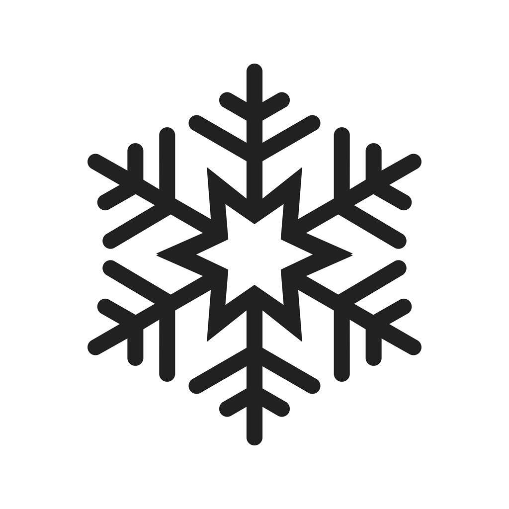 Snowflake Line Icon - IconBunny