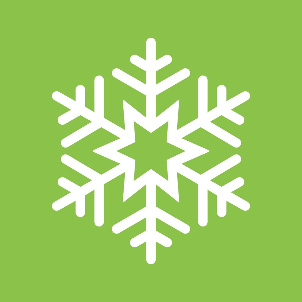 Snowflake Line Multicolor B/G Icon - IconBunny